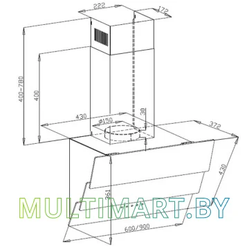Вытяжка MAUNFELD Manchester Light 90 (белый) картинка 9